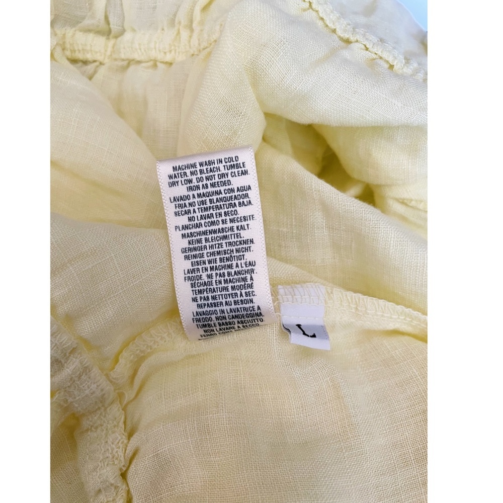 Anthropologie linen peplum tank NWT SZ L - Picture 7 of 9